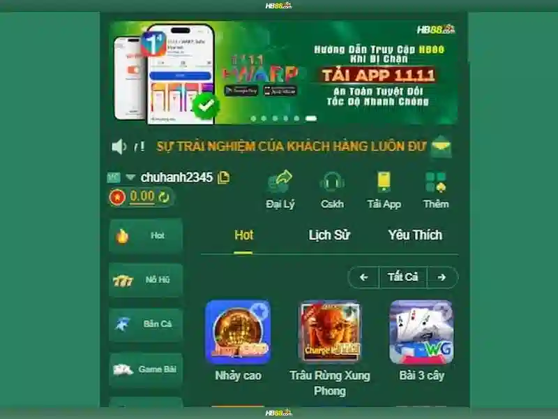Trải nghiệm Slot tại HB88