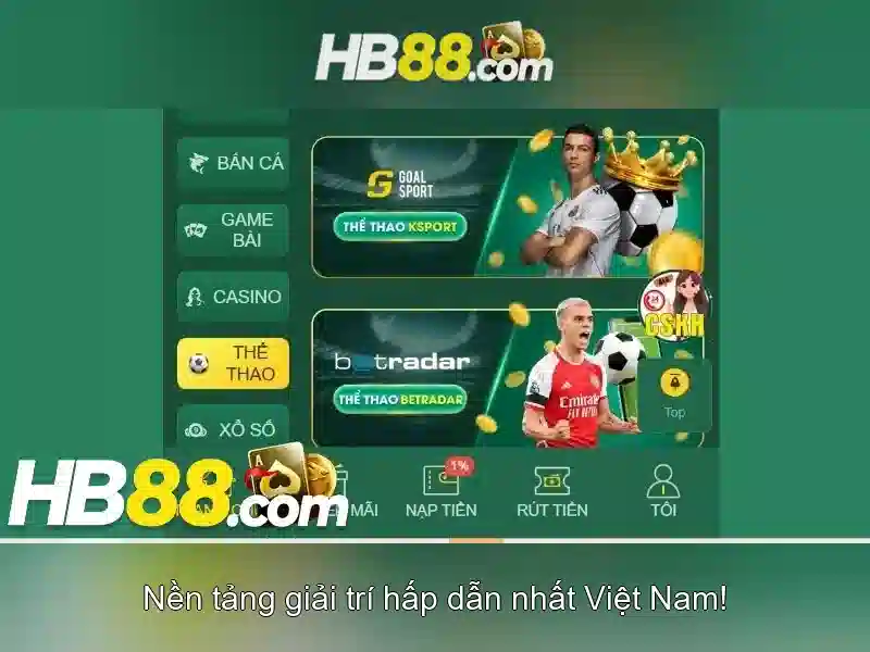 Trò chơi Slot trên app HB88